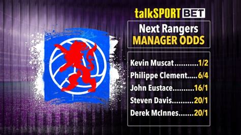 next rangers manager odds|Rangers next manager odds after shortlist revealed following .